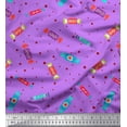 thumbnail image 1 of Soimoi Brown Poly Georgette Fabric Semi Circle Geometric Printed Craft Fabric by the Yard 52 Inch Wide, 1 of 5