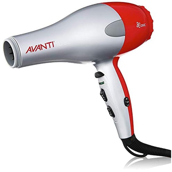Avanti Ultra Turbo Professional Ionic Hair Dryer, Grey/red, 500 grams