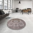 thumbnail image 3 of Ahgly Company Indoor Rectangle Mid-Century Modern Puce Purple Oriental Area Rugs, 2' x 5', 3 of 6