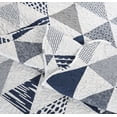 thumbnail image 2 of Marina Decoration Rich Printed Embossed Pinsonic Coverlet Bedspread Ultra Soft Bedding Summer Quilt Set with Shams, Modern Geometric Triangle Pattern, 2 of 6