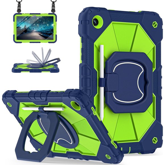 KOMI 2023 Galaxy Tab A9Plus 11-inch case, rugged and all-in-one case for Samsung Tab A9Plus silicone strap Strap Tablet cover PC Bracelet stand A9 X110 protective case