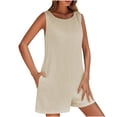 thumbnail image 2 of Styesk Shorts pour Femmes Combinaison Short Décontractée pour Femmes en Coton et Lin Uni à la Mode avec Taille Ample, 2 of 7