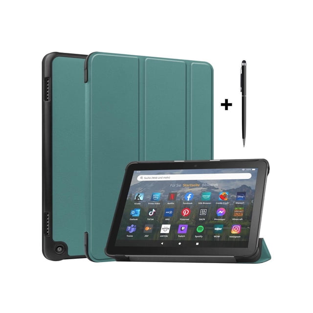 Case for Amazon Fire HD 8 and Fire HD 8 Plus (12th /10th Generation, 2022/2020 Release) 8" Tablet Ultra Lightweight Slim Shell Stand Cover with Stylus Pen