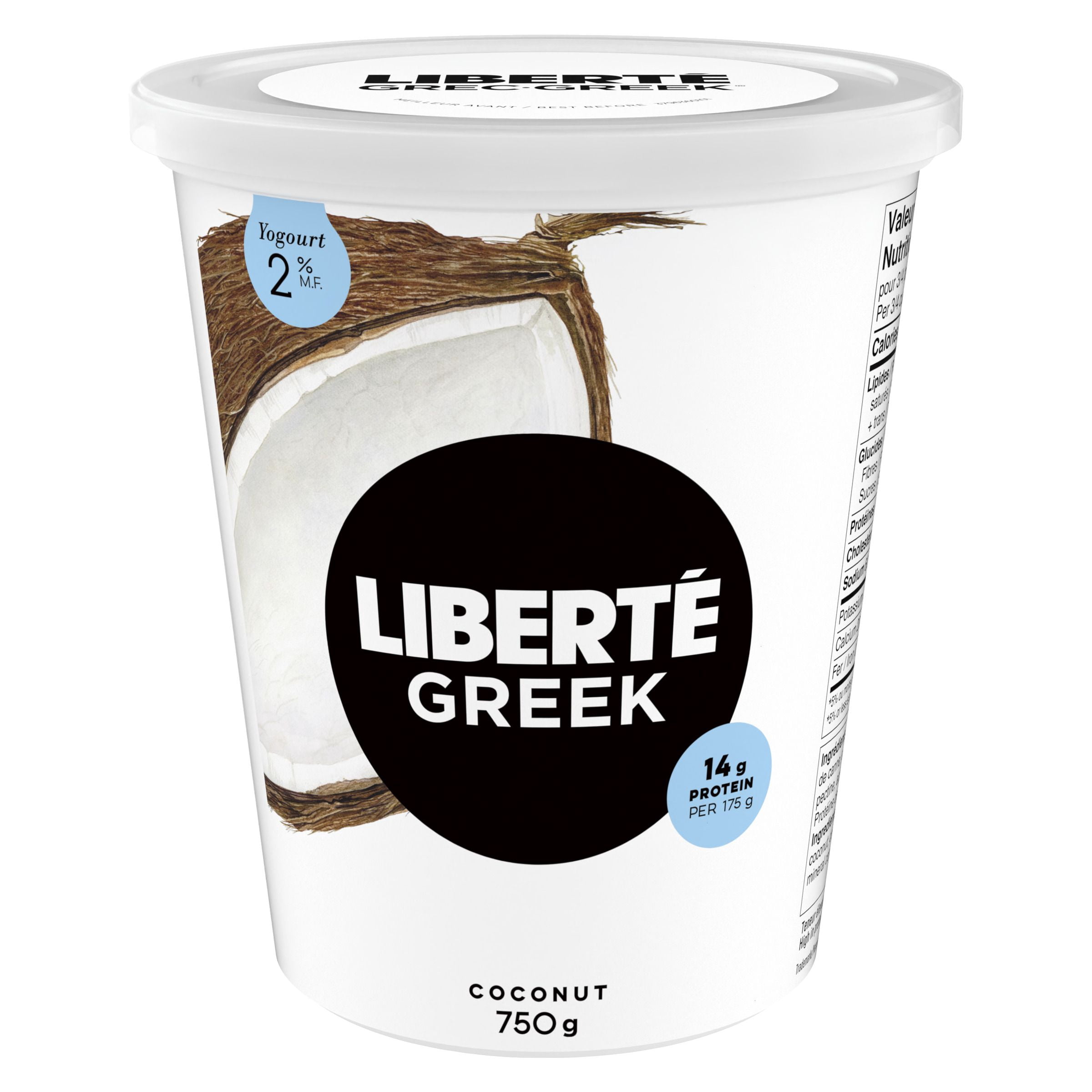 Liberte Grec Yogourt Noix De Coco, 750Gr