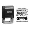 thumbnail image 1 of Printtoo Personalized Black Self Inking Getting Married Wedding Favor Stamp Custom Rubber Stamper-60 x 40 mm, 1 of 6
