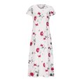 thumbnail image 4 of SMihono Robes Bohèmes d'Été pour Femmes Grande Taille à Col en V Mode Décontractée Style de Déplacement Chandail à Manches Courtes Imprimé Robe Ajustée, 4 of 8