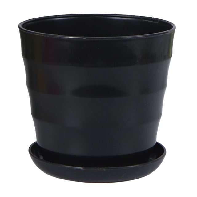 Flowerpots with Dish Ceramic, Pot Flowerpot Colourful Succulent Decor Plastic Flower & Garden, Flower Pots