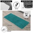 thumbnail image 3 of Peacock Blue Microfiber Polyester Double Sink Bath Mat Runner - 48"L x 20"W, 3 of 6