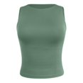 thumbnail image 4 of MIASHUI Womens Tank Tops Trendy Summer Crewneck Sleeveless Casual Basic Top,Green,S, 4 of 6
