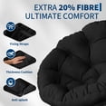 thumbnail image 4 of QinaQin Papasan Chair, a 37-Inch Ergonomic Rattan Papasan Chair, Features a Padded, Soft Fabric Seat, a Sturdy Steel Frame, and a 360° Swivel Base, Making It Suitable for Living Room, 4 of 9
