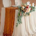 thumbnail image 3 of Cheesecloth Gauze Table Runner 90x400CM Large Cheesecloth Table Cloth Soft Durable Gauze Table Centerpiece Runner for Wedding Party Bridal Shower Decoration, 3 of 11