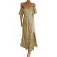 thumbnail image 2 of SMihono Summer Plus Size Dress for Women 2023 Mode Casual Printemps Été Manches Courtes Cheville Ronde Robe, 2 of 9