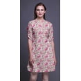 thumbnail image 3 of Bimba Kurti à Manches Retroussables pour Femmes, Col Mandarin Imprimé, Hauts de Kurti Courts, 3 of 6