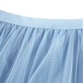 thumbnail image 3 of Women Layered Tulle Long Skirt High Waist Solid Color Frill Trim Ruffle Midi Skirt, 3 of 6