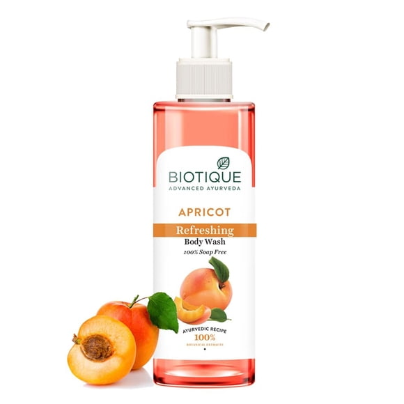 Holistic Bio Gel Douche Rafraîchissant à l'Abricot / Garde la Peau Fraîche et Propre / Illumine la Peau et Réduit les Taches Brunes / Extraits Botaniques 100 % / Convient à Tous les Types de Peau / 200 ml