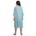 thumbnail image 4 of Moomaya Chemise de Nuit en Coton pour Femmes Imprimée à Col Rond avec Patte de Boutonnage, 4 of 6