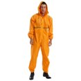 thumbnail image 2 of TiaoBug Combinaison Imperméable à Capuche une Pièce pour Homme, Combinaison de Pluie Réfléchissante, Combinaison à Fermeture Éclair, Jaune, TTG, 2 of 7