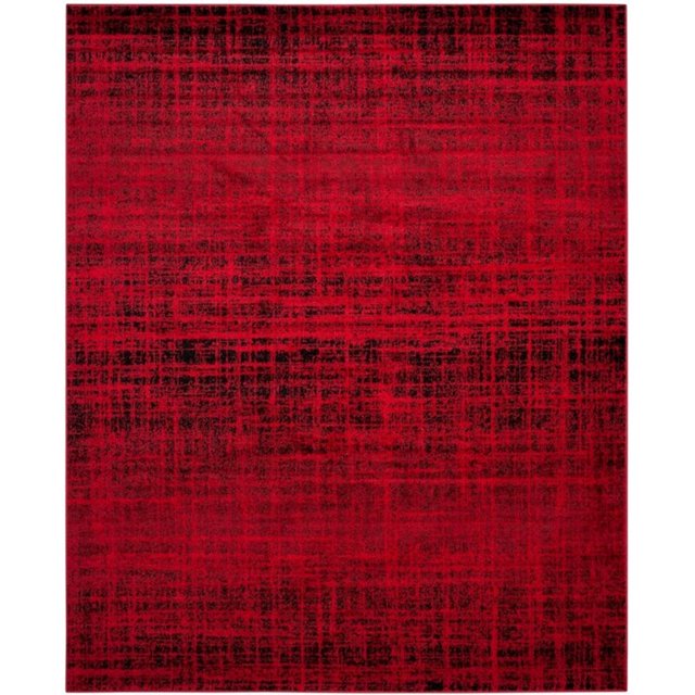 Safavieh Adirondack Collection ADR116F Red and Black Modern Abstract Area Rug (4' x 6')