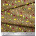 thumbnail image 3 of Soimoi Poly Georgette Fabric Heart,Vehicles & Animals Cartoon Decor Fabric Printed Yard 52 Inch Wide, 3 of 3