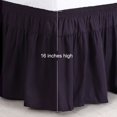 thumbnail image 4 of PiccoCasa Polyester Brushed Bed Skirt with Elastic Dust Ruffles 16" Drop, Full Dark Purple, 4 of 8