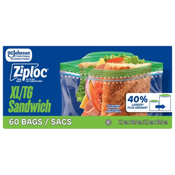 Ziploc® Brand Bags - Sandwich XL 60ct
