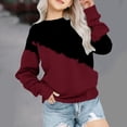 thumbnail image 2 of Zwiiyzr 2025 Chandail à Col Rond Surdimensionné pour Filles, Tendance, Manches Longues, 1-12 Ans, Rouge, 2 of 6