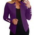 thumbnail image 4 of IMENGL Manteau cardigan Court à Col Cranté à Manches Longues d'Automne Brun, Violet 4TG, Taille M-5TG, 4 of 7