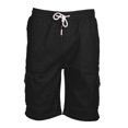 thumbnail image 4 of Men's Cargo Shorts Plus Size Big and Tall Cargo Shorts Multi-Pockets Relaxed Summer Drawstring Beach Shorts Pants, 4 of 5