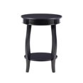 thumbnail image 2 of Bowery Hill Table d'Appoint Ronde Contemporaine en Bois avec Tablette, Noir, 2 of 12