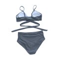 thumbnail image 3 of Gupgi Female  Spaghetti Strap Bikini Tops+ Leopard Print Bikini Panties, 3 of 8