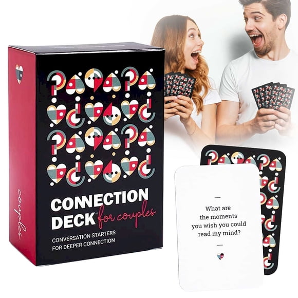 HUASHENG Couples Games Adult Card Games – Fun Thought Provoking Question Games For Couples New & Old To Ignite Communication – Appropriate & Playable W/Multiple Couples