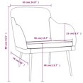 thumbnail image 4 of vidaXL Fauteuil Gris Foncé 63x76x80 cm Velours, 4 of 5