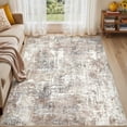 thumbnail image 1 of UERMEI 6'x9' Area Rugs for Living Room, Washable Non Slip Indoor Rug for Bedroom Home Decor Carpets, Modern Abstract Printed Carpet, Brown, 1 of 10