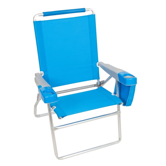 Chaise de plage 17" avec accoudoirs moulés et pochette isotherme