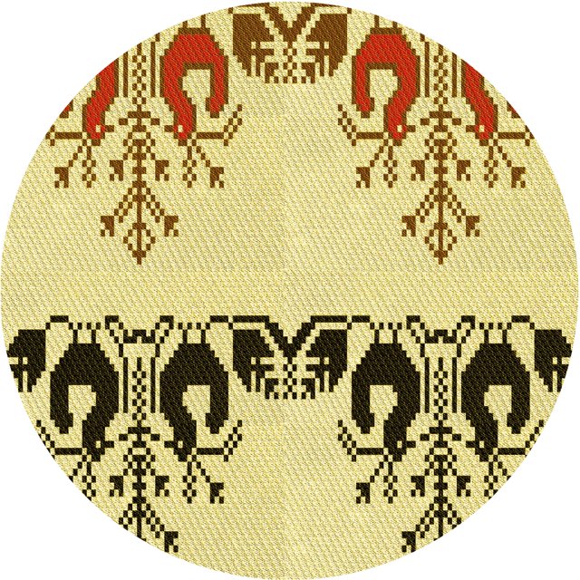 Ahgly Company Tapis Rond Lavable en Machine Intérieur Transitionnel Bisque Foncé Marron, 5 Pieds Rond