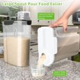 thumbnail image 3 of Viretec Contenant de Rangement pour Riz, Distributeur Hermétique pour Aliments Secs de 5 à 10 Lb, Boîte pour Nourriture pour Chien et Chat, Bac d'Organisation de Cuisine et de Garde-Manger en Plastique Transparent Sans BPA pour Gruau, Céréales, Pâtes, Farine Blanc, 3 of 7