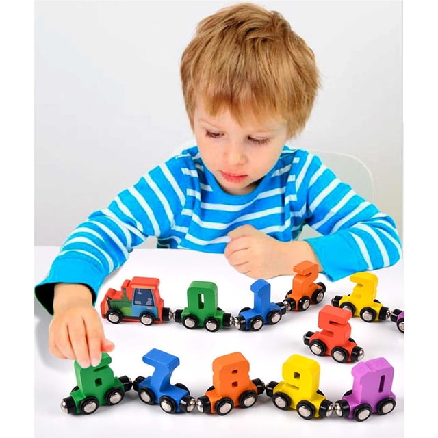 Digital Toys Train, Children's Enlightenment Early Education Puzzle, 1-12 Numbered Carriages, Colorful Design, Builds Motor Skills, Safe Sturdy Material, Interactive Learning Toy, Kids Gift
