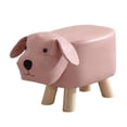 thumbnail image 4 of GROWTH TANK Animal Footstool Foot Rest Step Stool Kids Learning Stool Bench Cartoon Pouffe Chair Shoe Changing Stool for Entryway Bedroom Pink dog, 4 of 9