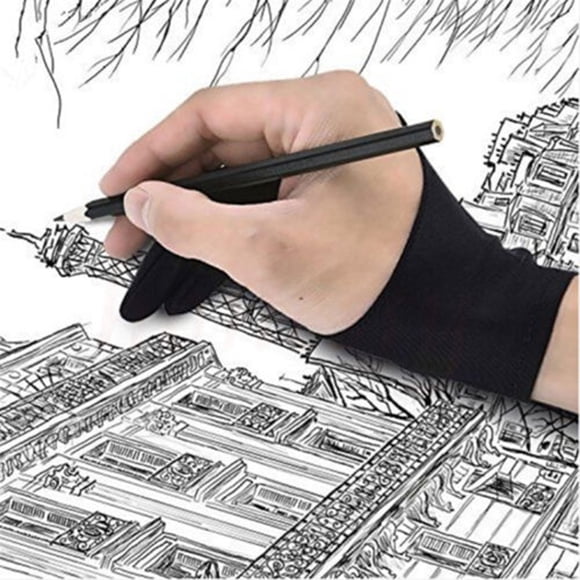 Suncoda Bracer, Two Finger Glove Drawing & Pen Graphic Tablet Pad for Artist Black