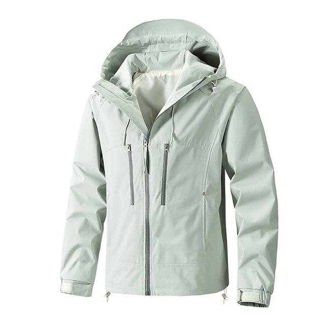 RXIRUCGD Men's Stitching Drawstring Hooded Slim Fashion Jacket Coat Outwear, Gray, Size: M