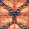 thumbnail image 1 of Ahgly Company Tapis d'Intérieur Carrés Abstraits Rouge Brique de Feu Abstrait, 6 Pieds Carré, 1 of 6