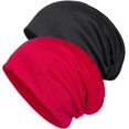 thumbnail image 1 of LAICAIW Lot de 2 Bonnets Amples en Coton, Couvre-Chefs de Chimiothérapie pour Femmes et Hommes, 1 of 7