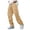 Khaki, variant on Men's Cargo Pants for Men - Durable Work Wear with Drawstring Elastic Waist and Practical Pockets for Daily Projects