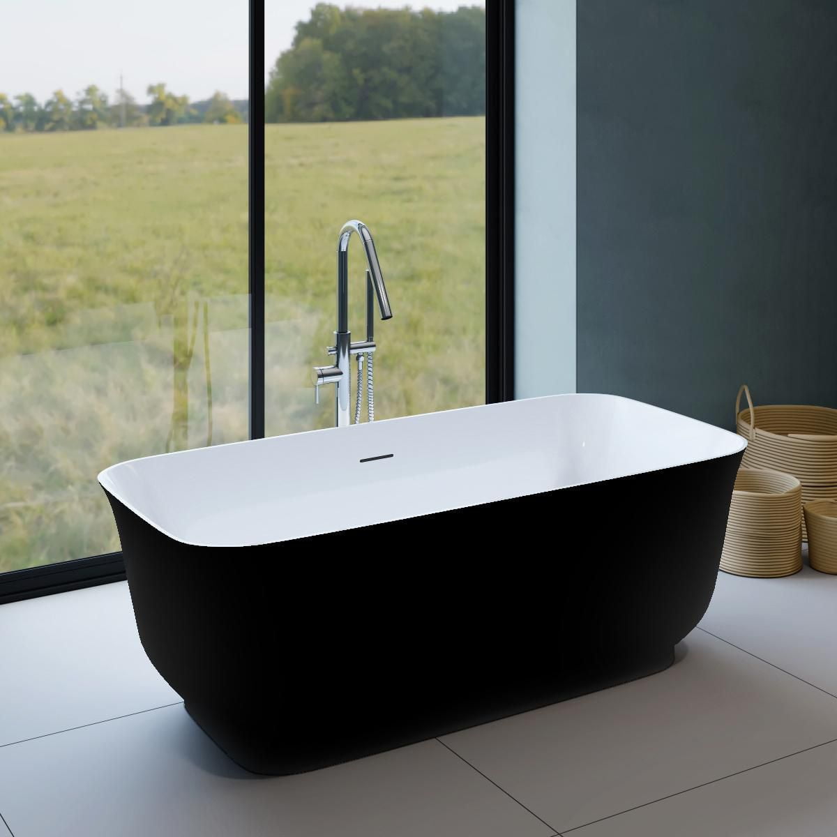A&E Bain et Douche MINA-67-BLK BAIN AUTOPORTANTE