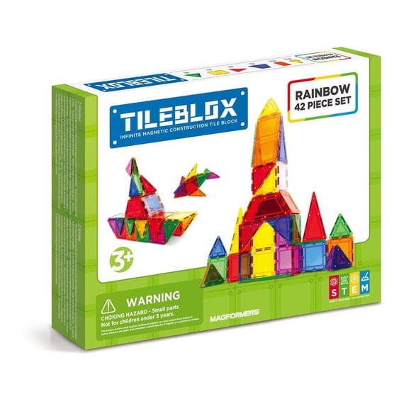 Tileblox Ensemble de Construction Magnétique 42 Pcs