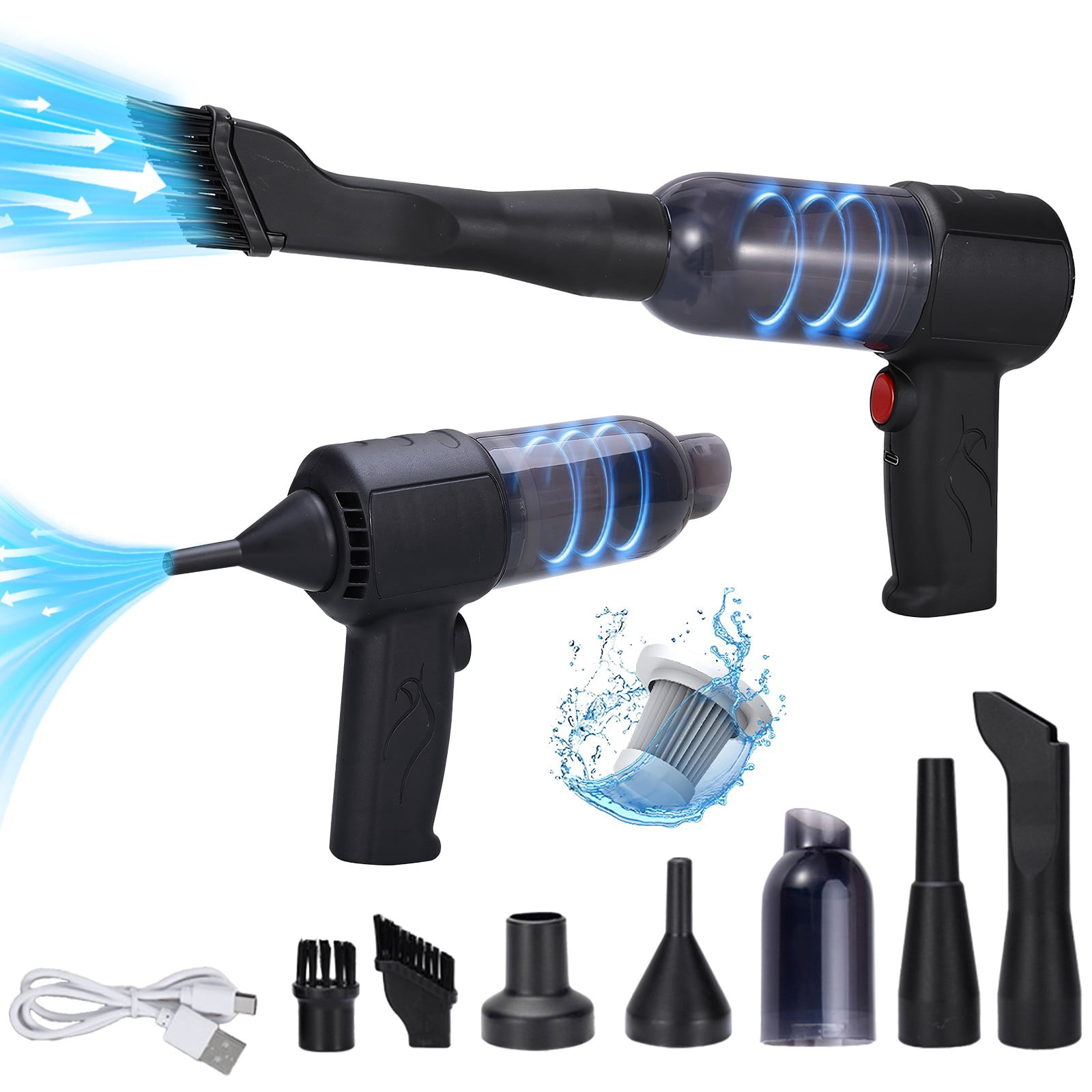 Dvkptbk Car Vacuum Cleaner Car Portable Handheld Small Vacuum Cleaner Wireless Home Car-Use Rechargeable High Power Powerful Vacuum Cleaner Car Accessories