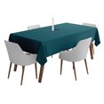thumbnail image 1 of Vargottam Indoor/Outdoor Tablecloth 58" x 102" Inch Rectangular Tablecloth with Umbrella Hole & Zipper, Waterproof Patio Table Cloths, Spring/Summer Table Covers for Backyard /BBQs - Teal Blue, 1 of 6