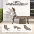thumbnail image 4 of Outsunny Folding Lounge Chair, Reclining Tanning Chair with Adjustable Back, 4 of 10
