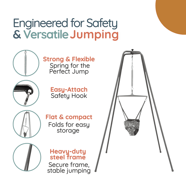 Jolly Jumper Elite – Original Baby Exerciser with Super Stand