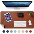 thumbnail image 1 of Table Pad, Desk Pad, 80 * 40cm Pu Leather Table Pad, Laptop Table Pad, Double-Sided (Brown / Gray), 1 of 5